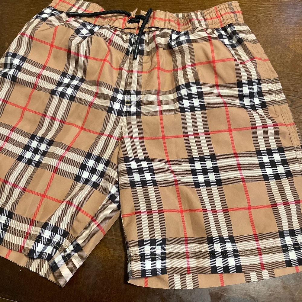 Boys Burberry swim trunks